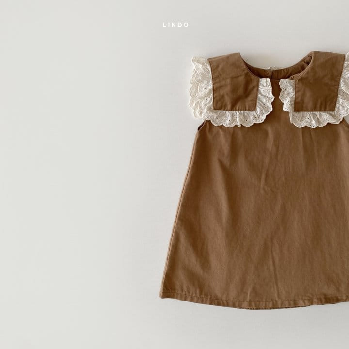 LINDO - Korean Children Fashion - #Kfashion4kids - Square Collar One-piece - 3