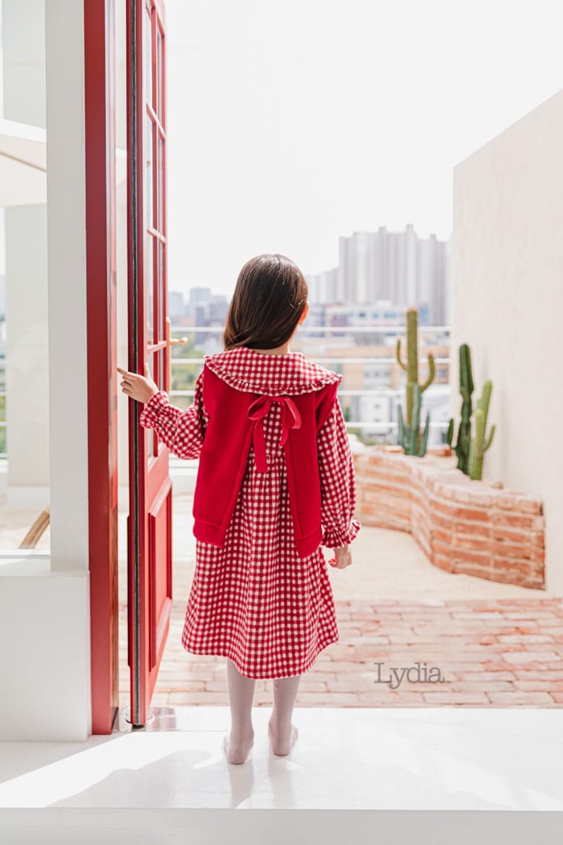LYDIA - Korean Children Fashion - #Kfashion4kids - Check One-piece