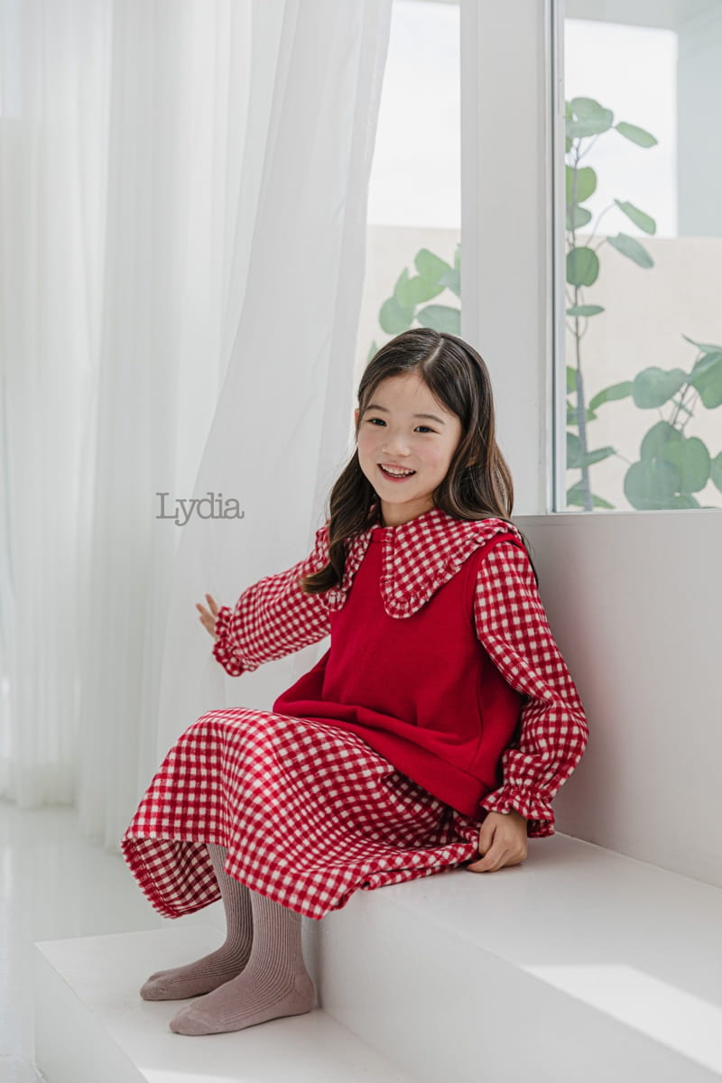 LYDIA - Korean Children Fashion - #Kfashion4kids - Check One-piece - 7