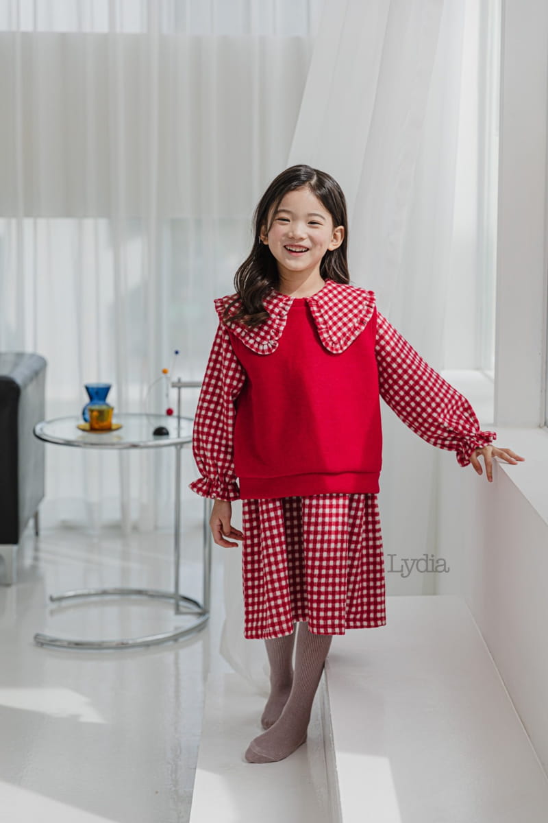 LYDIA - Korean Children Fashion - #Kfashion4kids - Check One-piece - 8