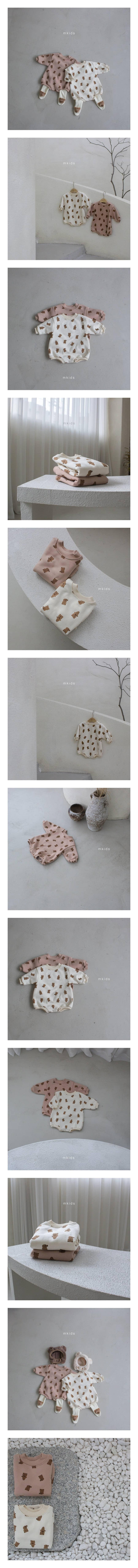 M KIDS - Korean Children Fashion - #Kfashion4kids - Tie Bear Bodysuit
