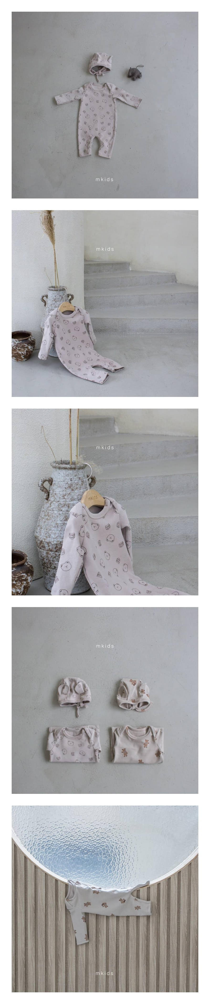M KIDS - Korean Children Fashion - #Kfashion4kids - Honey Bodysuit with Bonnet
