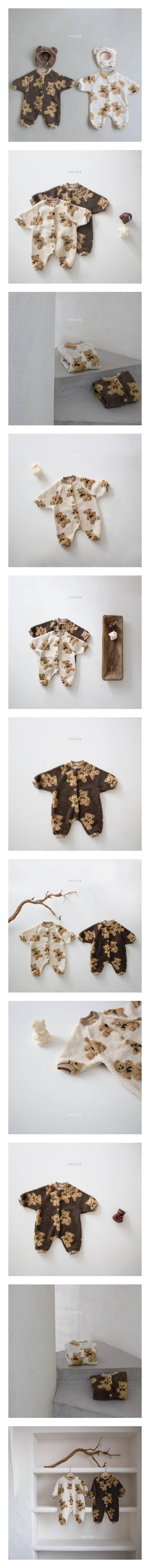 M KIDS - Korean Children Fashion - #Kfashion4kids - Dumble Bear Bodysuit