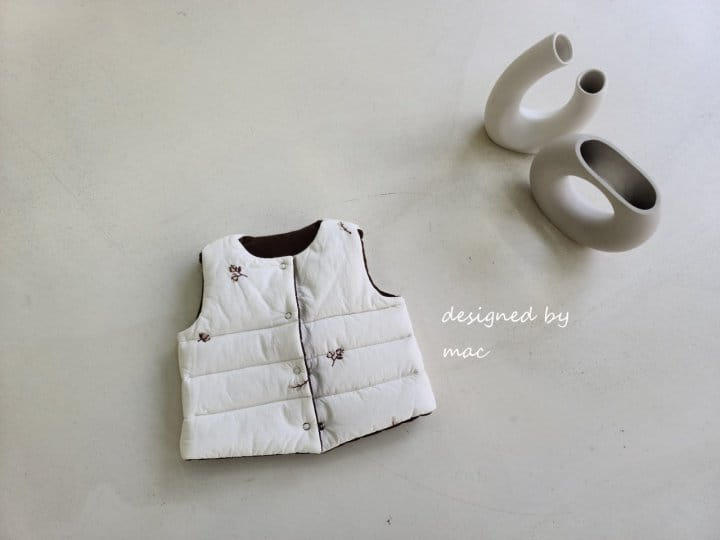 MAC - Korean Children Fashion - #Kfashion4kids - Cotton Embroidery Reversible Vest - 2