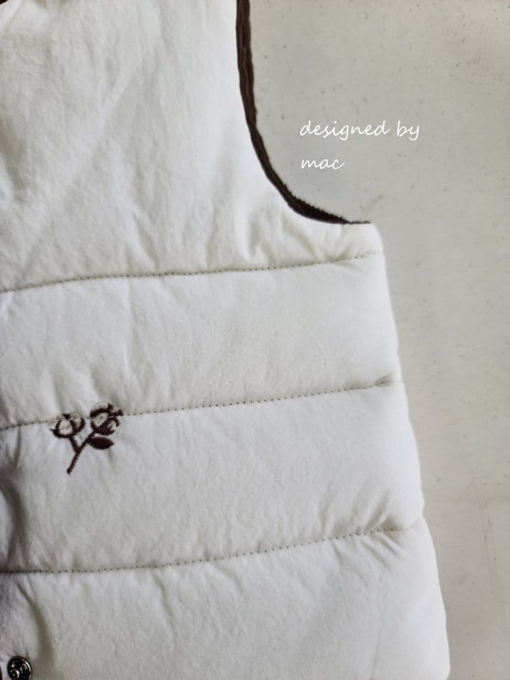 MAC - Korean Children Fashion - #Kfashion4kids - Cotton Embroidery Reversible Vest - 3