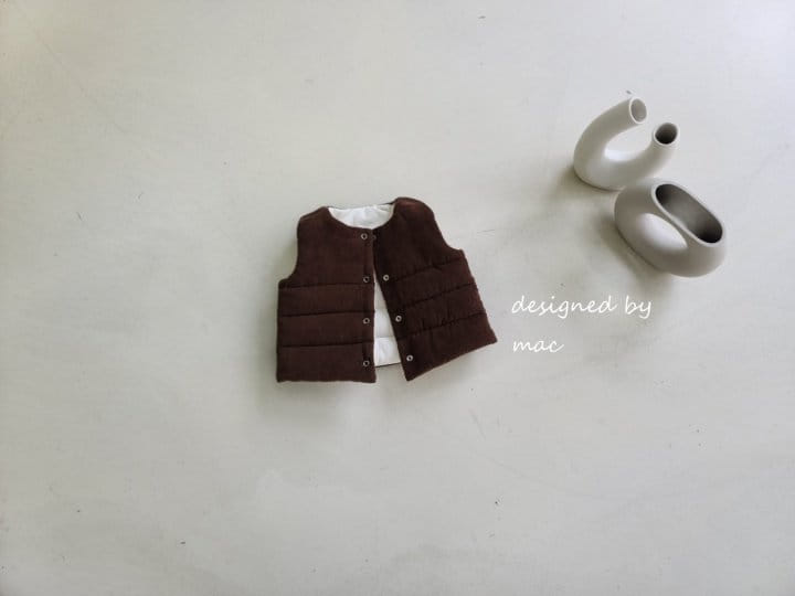 MAC - Korean Children Fashion - #Kfashion4kids - Cotton Embroidery Reversible Vest - 5