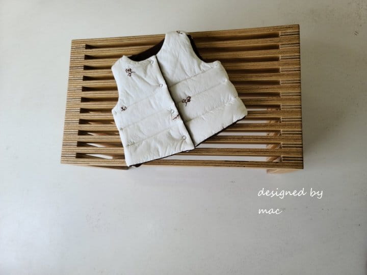 MAC - Korean Children Fashion - #Kfashion4kids - Cotton Embroidery Reversible Vest - 8