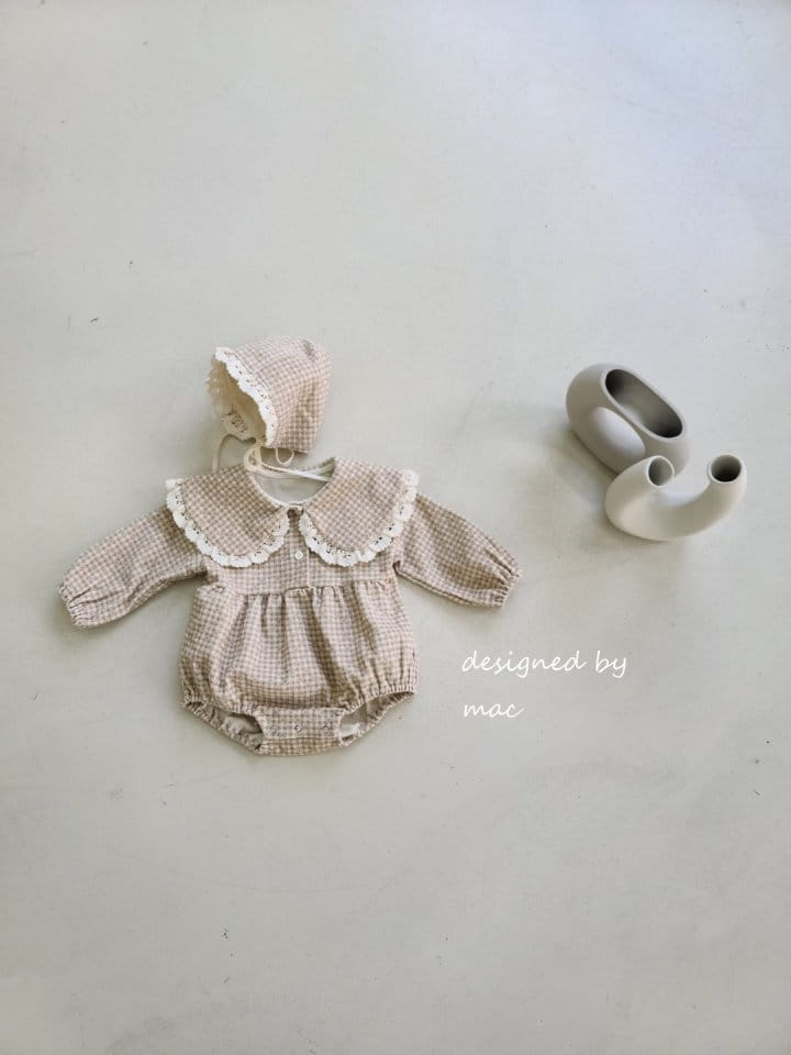 MAC - Korean Children Fashion - #Kfashion4kids - Rib Big Collar Bodysuit with Boonet - 10