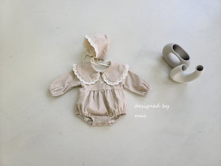 MAC - Korean Children Fashion - #Kfashion4kids - Rib Big Collar Bodysuit with Boonet - 5