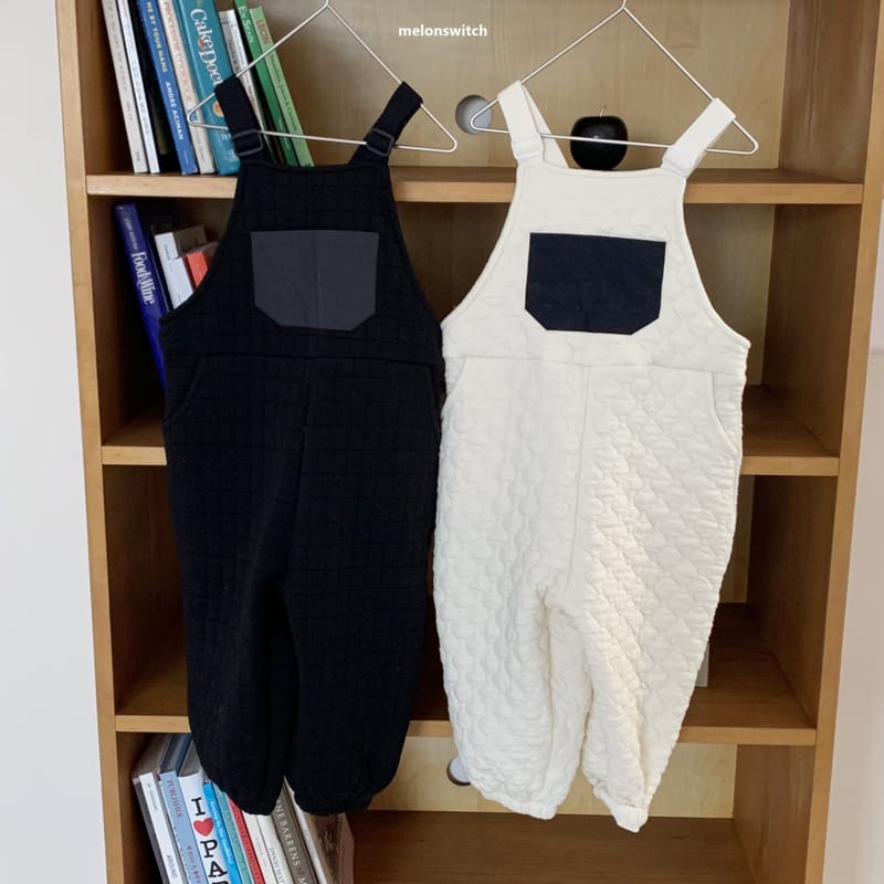 MELON SWITCH - Korean Children Fashion - #Kfashion4kids - Buckle Quilting Dungarees - 10
