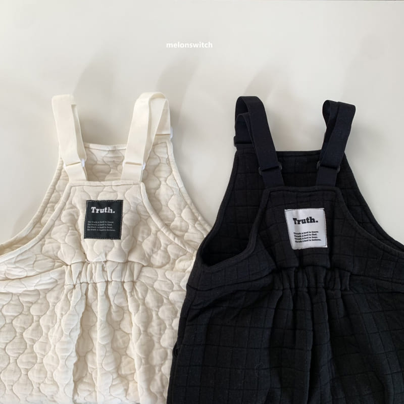 MELON SWITCH - Korean Children Fashion - #Kfashion4kids - Buckle Quilting Dungarees - 12
