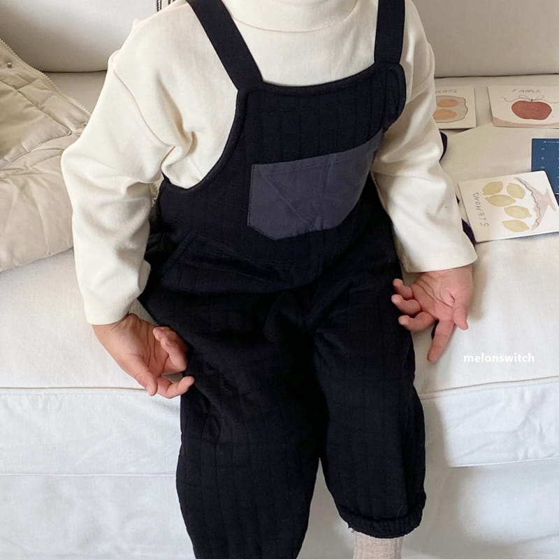 MELON SWITCH - Korean Children Fashion - #Kfashion4kids - Buckle Quilting Dungarees - 4