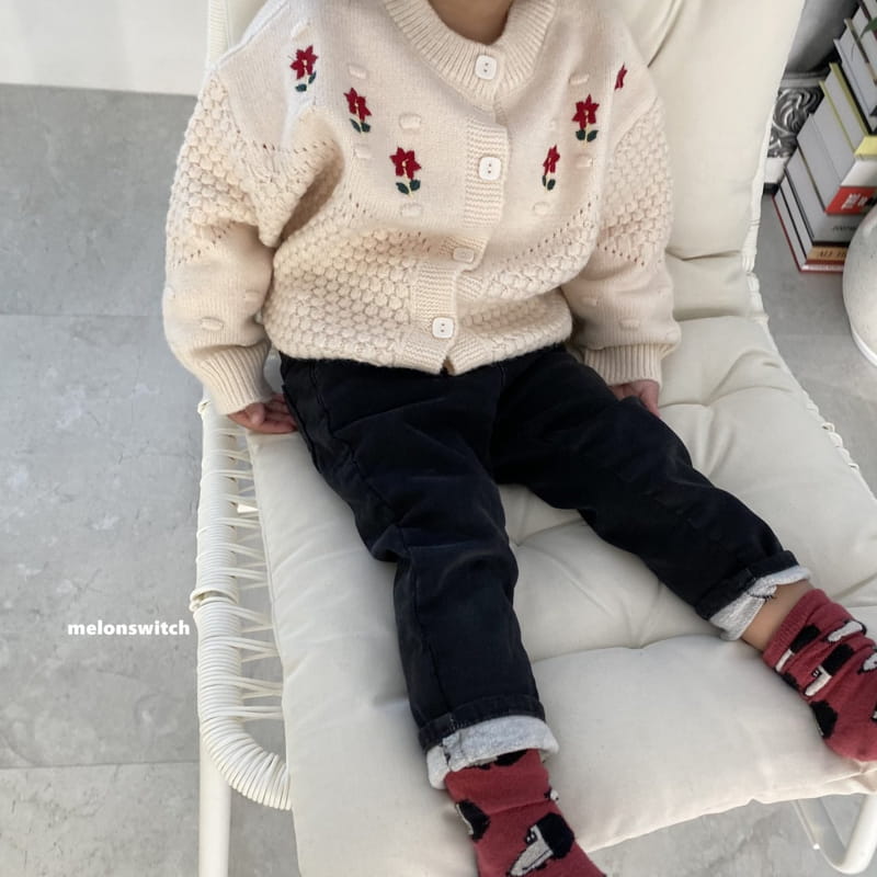 MELON SWITCH - Korean Children Fashion - #Kfashion4kids - Flower Bon Bon Cardigan - 2