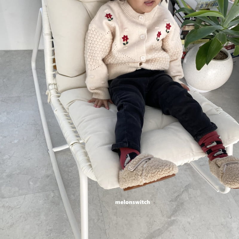MELON SWITCH - Korean Children Fashion - #Kfashion4kids - Flower Bon Bon Cardigan - 3