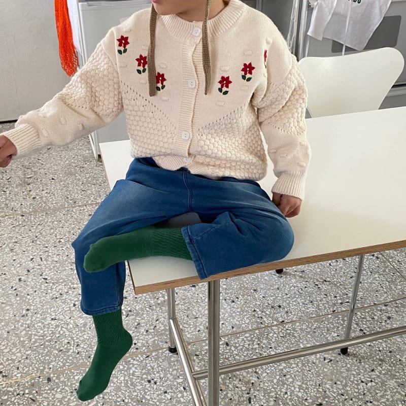 MELON SWITCH - Korean Children Fashion - #Kfashion4kids - Flower Bon Bon Cardigan - 8