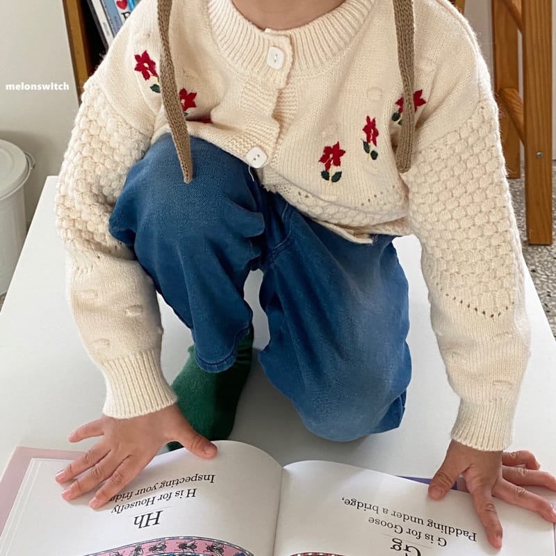 MELON SWITCH - Korean Children Fashion - #Kfashion4kids - Flower Bon Bon Cardigan - 9
