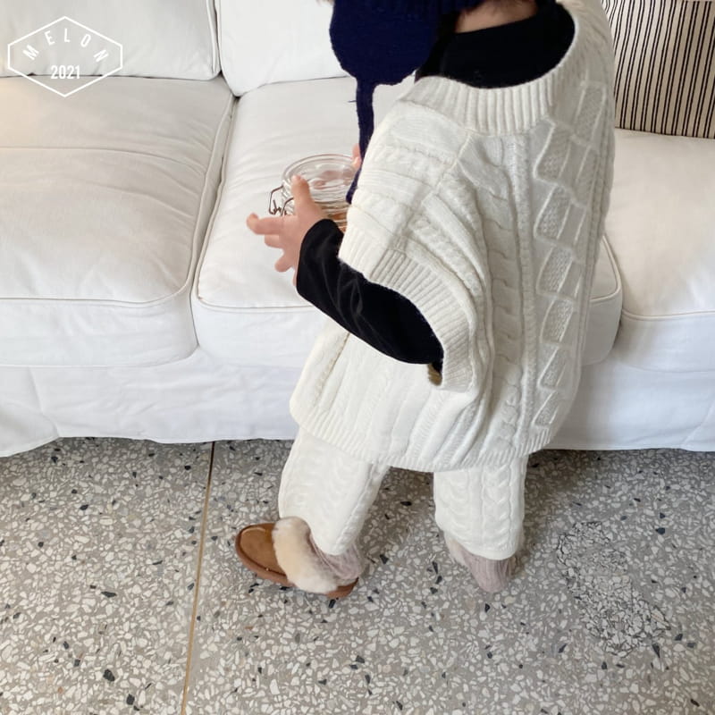MELON SWITCH - Korean Children Fashion - #Kfashion4kids - Twist Knit Top Bottom Set - 4
