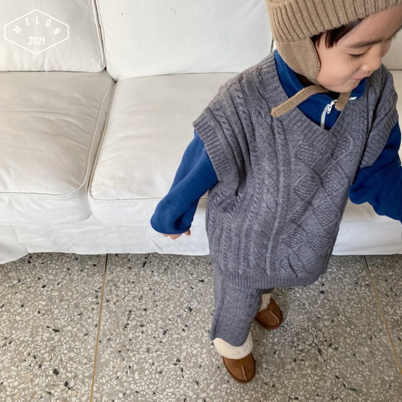 MELON SWITCH - Korean Children Fashion - #Kfashion4kids - Twist Knit Top Bottom Set - 8
