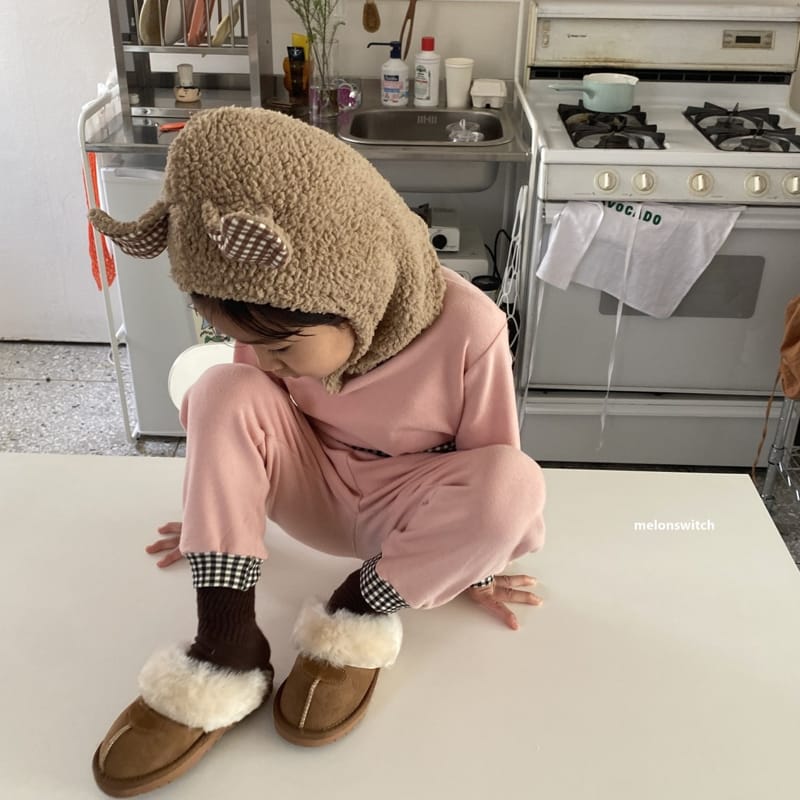 MELON SWITCH - Korean Children Fashion - #Kfashion4kids - Rabbit Check Hat