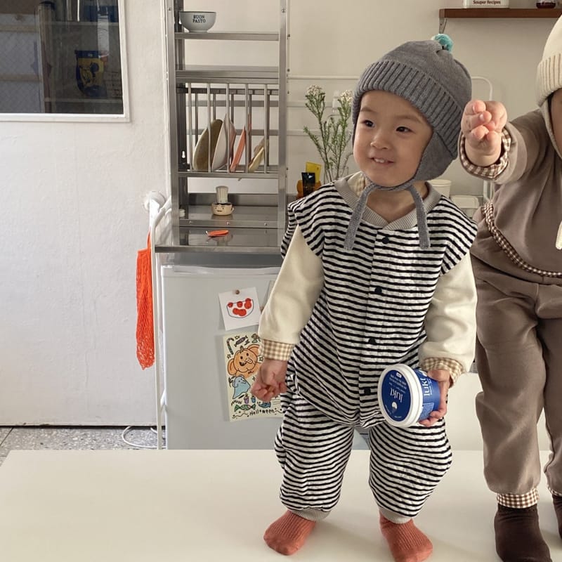 MELON SWITCH - Korean Children Fashion - #Kfashion4kids - Marlangi Quilting Sleep Wear Bodysuit - 3