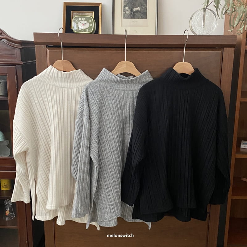 MELON SWITCH - Korean Children Fashion - #Kfashion4kids - Mom Knit Pleats Top Bottom Set