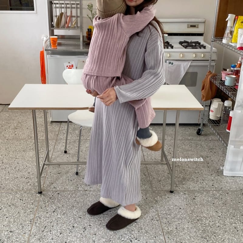 MELON SWITCH - Korean Children Fashion - #Kfashion4kids - Lknit Pleats Top Bottom Set 