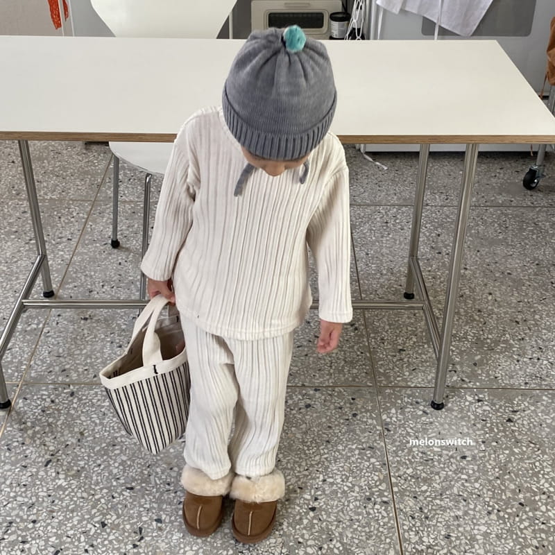 MELON SWITCH - Korean Children Fashion - #Kfashion4kids - Lknit Pleats Top Bottom Set  - 11