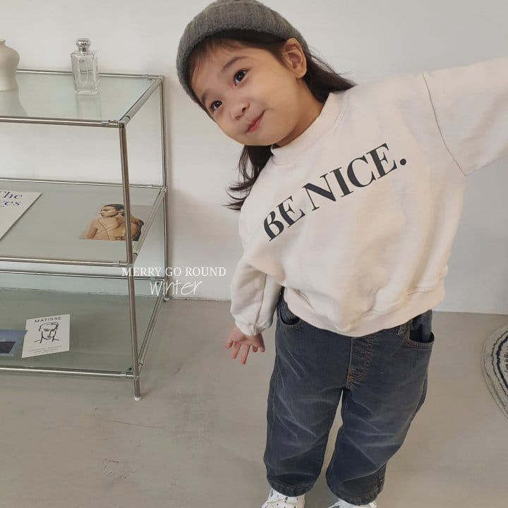 MERRY GO ROUND - Korean Children Fashion - #Kfashion4kids - Be Nice Sweatshirt