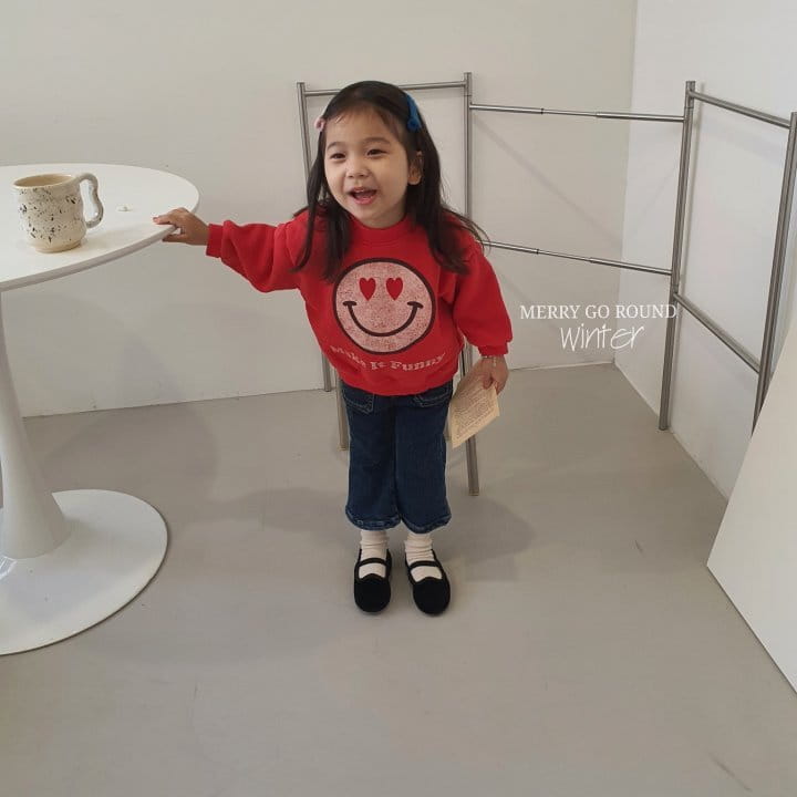 MERRY GO ROUND - Korean Children Fashion - #Kfashion4kids - Funny Smile Sweatshirt - 10