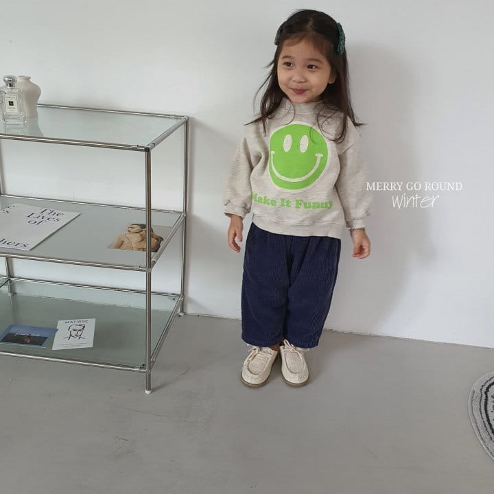 MERRY GO ROUND - Korean Children Fashion - #Kfashion4kids - Funny Smile Sweatshirt - 2