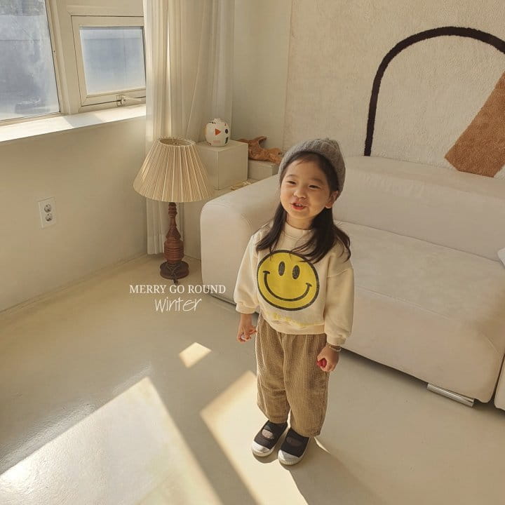 MERRY GO ROUND - Korean Children Fashion - #Kfashion4kids - Funny Smile Sweatshirt - 5