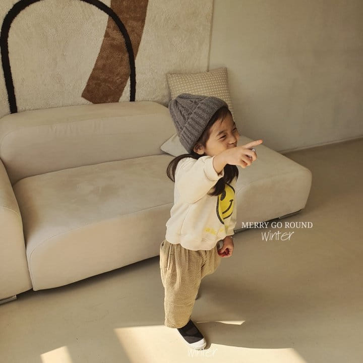 MERRY GO ROUND - Korean Children Fashion - #Kfashion4kids - Funny Smile Sweatshirt - 6