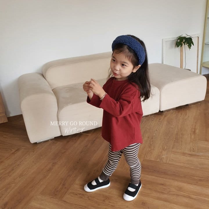 MERRY GO ROUND - Korean Children Fashion - #Kfashion4kids - Stripes Leggings - 2