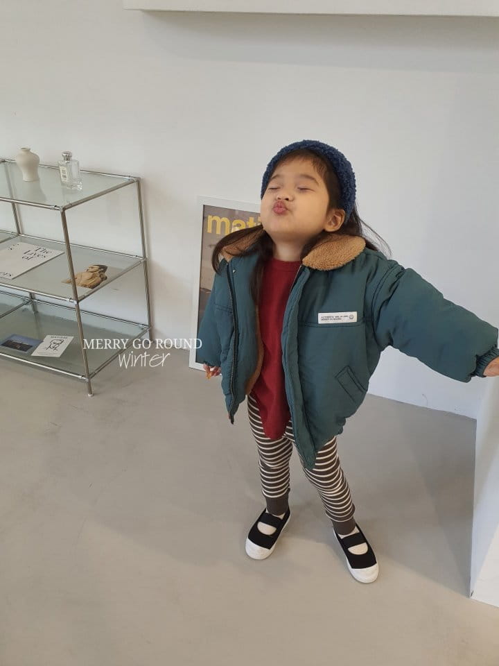 MERRY GO ROUND - Korean Children Fashion - #Kfashion4kids - Fleece Collar Padding Jacket - 10