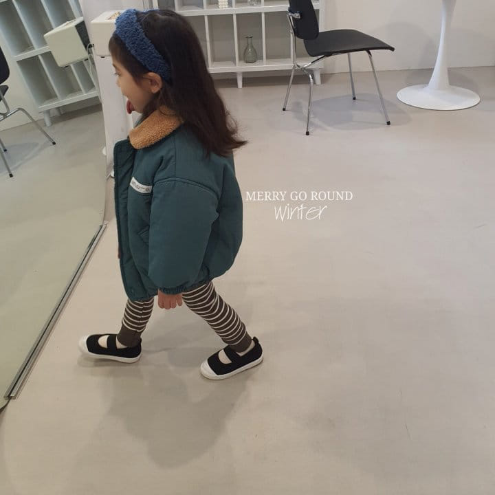 MERRY GO ROUND - Korean Children Fashion - #Kfashion4kids - Fleece Collar Padding Jacket - 11