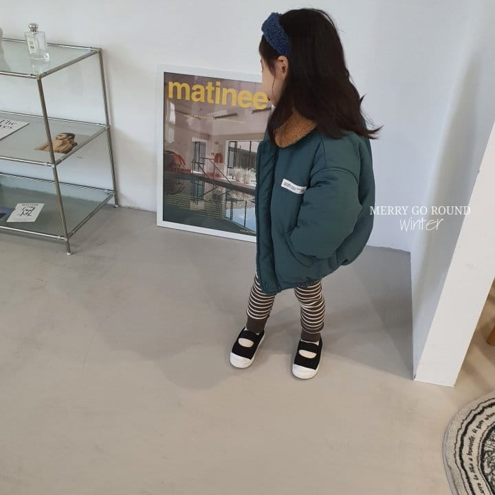 MERRY GO ROUND - Korean Children Fashion - #Kfashion4kids - Fleece Collar Padding Jacket - 12