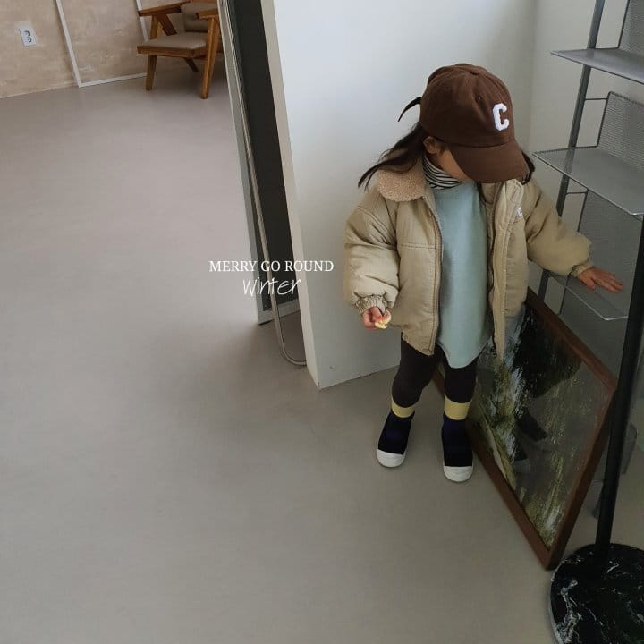 MERRY GO ROUND - Korean Children Fashion - #Kfashion4kids - Fleece Collar Padding Jacket - 4