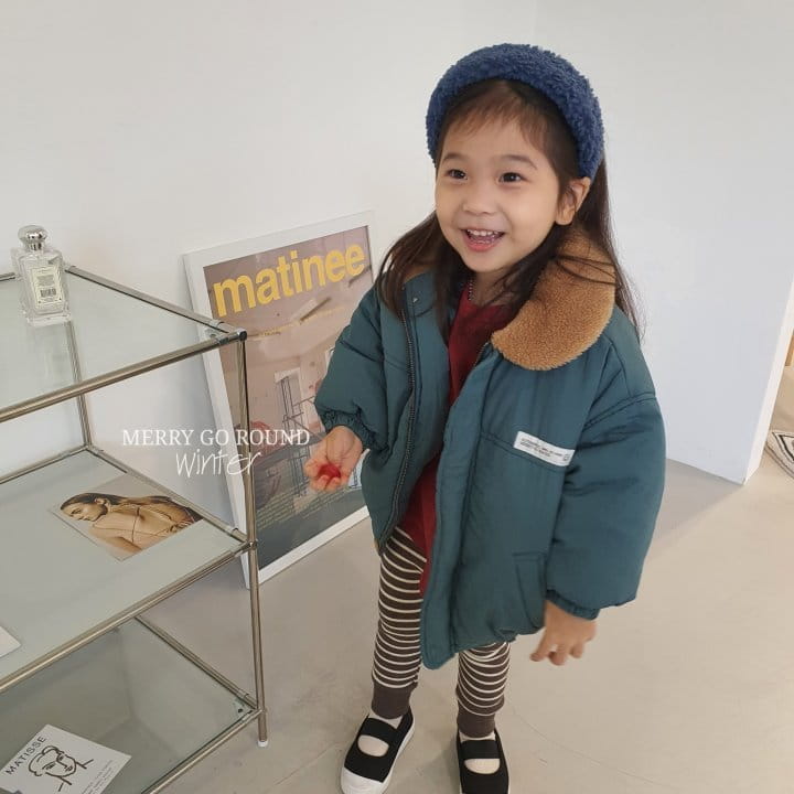 MERRY GO ROUND - Korean Children Fashion - #Kfashion4kids - Fleece Collar Padding Jacket - 6