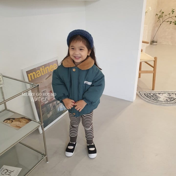 MERRY GO ROUND - Korean Children Fashion - #Kfashion4kids - Fleece Collar Padding Jacket - 7