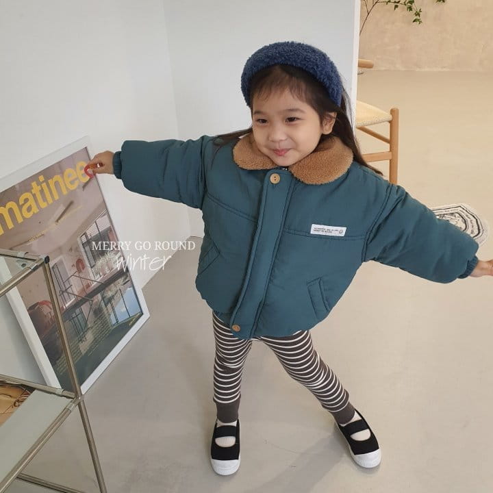MERRY GO ROUND - Korean Children Fashion - #Kfashion4kids - Fleece Collar Padding Jacket - 8