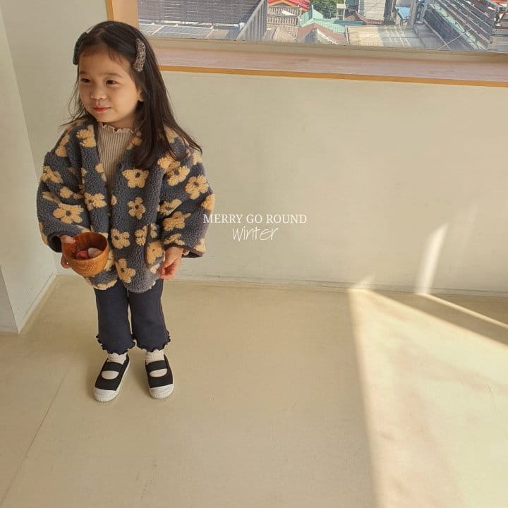 MERRY GO ROUND - Korean Children Fashion - #Kfashion4kids - Flower Fleece Jumper - 11