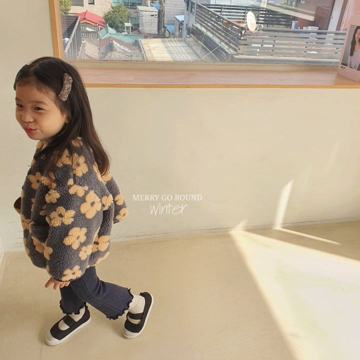 MERRY GO ROUND - Korean Children Fashion - #Kfashion4kids - Flower Fleece Jumper - 12