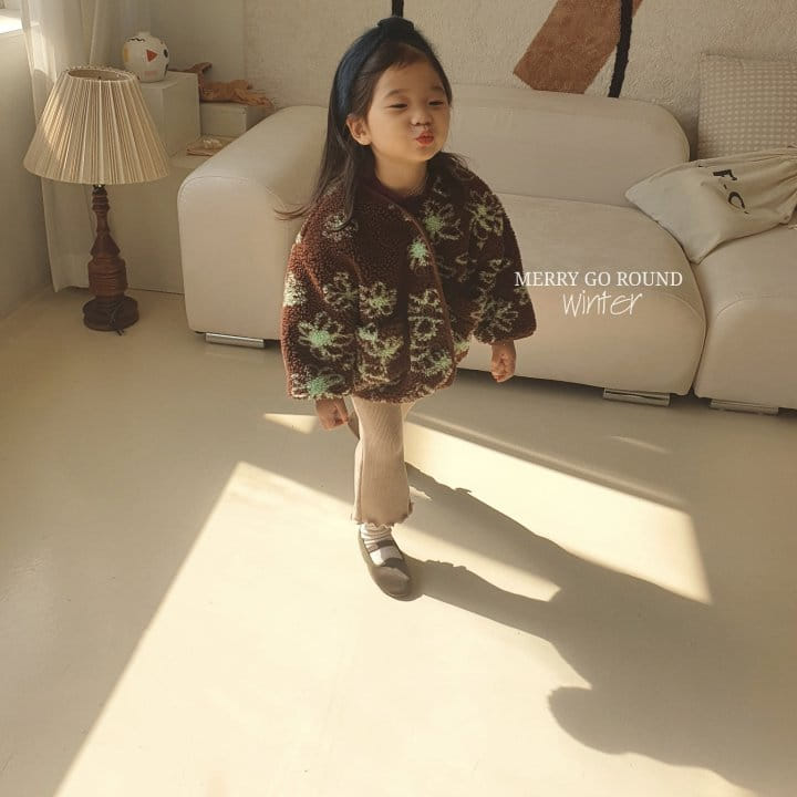 MERRY GO ROUND - Korean Children Fashion - #Kfashion4kids - Flower Fleece Jumper - 5