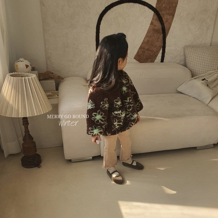 MERRY GO ROUND - Korean Children Fashion - #Kfashion4kids - Flower Fleece Jumper - 7