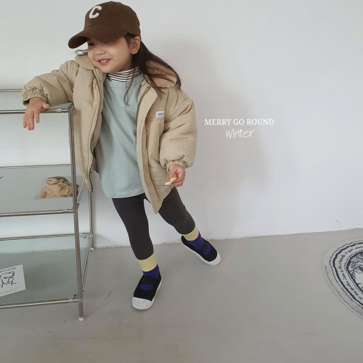 MERRY GO ROUND - Korean Children Fashion - #Kfashion4kids - Rib Fleece Leggings - 3