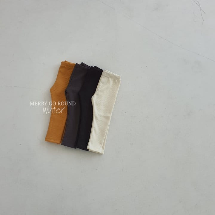 MERRY GO ROUND - Korean Children Fashion - #Kfashion4kids - Rib Fleece Leggings - 7