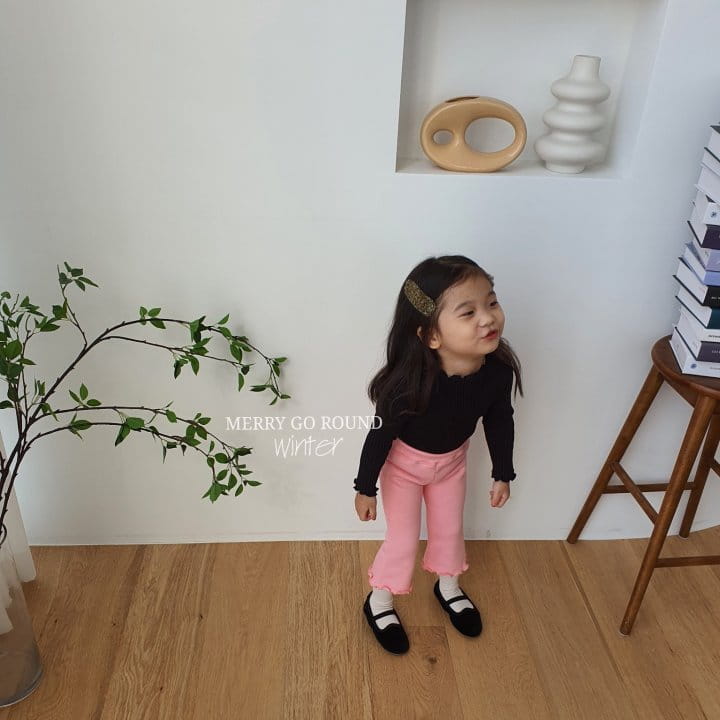 MERRY GO ROUND - Korean Children Fashion - #Kfashion4kids - Fleece Wave Bootscut - 10