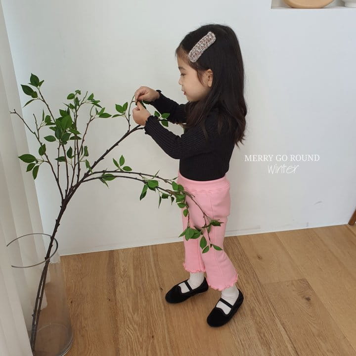 MERRY GO ROUND - Korean Children Fashion - #Kfashion4kids - Fleece Wave Bootscut - 12