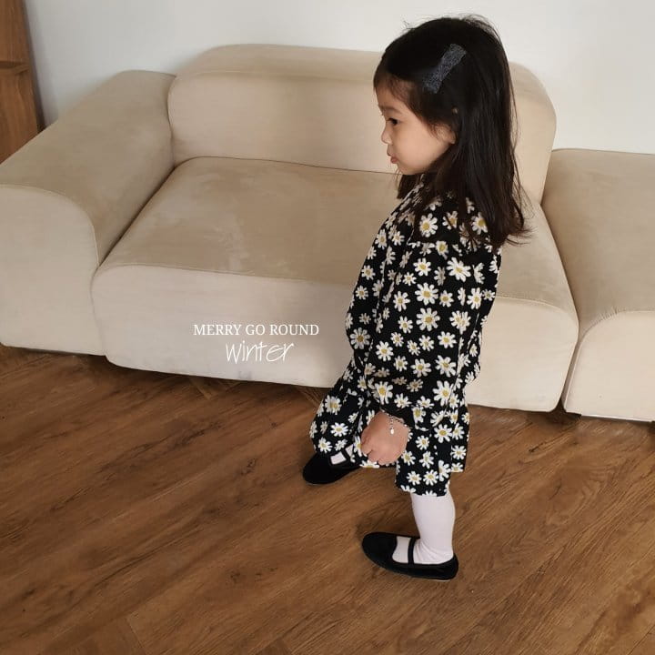 MERRY GO ROUND - Korean Children Fashion - #Kfashion4kids - Flower Top Bottom Set - 10