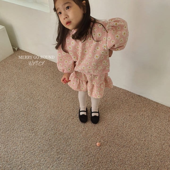 MERRY GO ROUND - Korean Children Fashion - #Kfashion4kids - Flower Top Bottom Set - 3